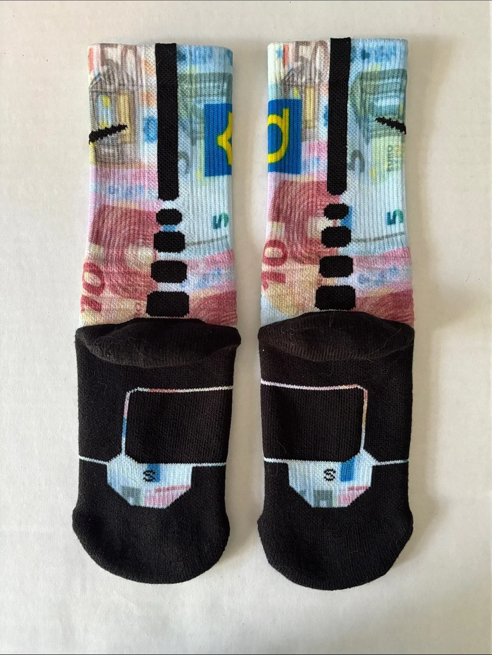 Nike KD Black & Multicolor Kids Athletic Crew Socks